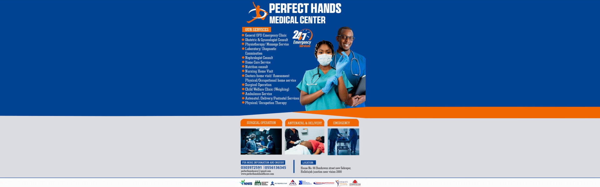 perfect hands medical center services flyer